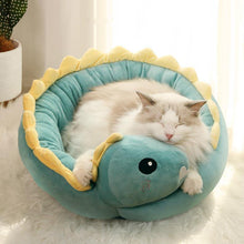 Load image into Gallery viewer, Dinosaur Shaped Cat Bed House - San Frenchie
