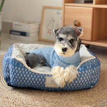 Load image into Gallery viewer, Blue Anchor Pet Bed - San Frenchie
