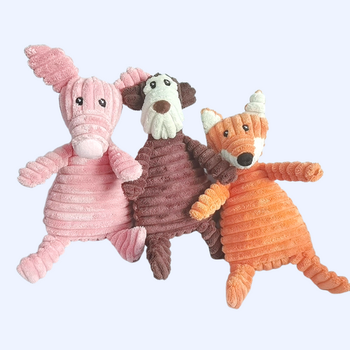 3-Pack Plush Squeaky Toys for Pack Leader - San Frenchie