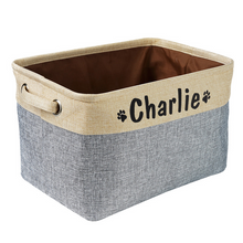 Load image into Gallery viewer, Personalized Dog Toy Storage Basket
