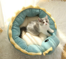 Load image into Gallery viewer, Dinosaur Shaped Cat Bed House - San Frenchie
