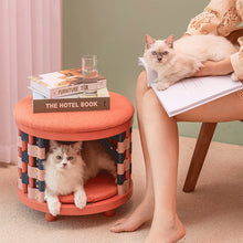 Load image into Gallery viewer, 2 in 1 Round Stool Cat House
