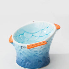 Load image into Gallery viewer, Handmade Fish Shaped Ceramics Cat Bowl - San Frenchie
