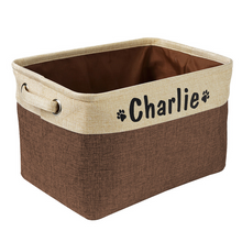 Load image into Gallery viewer, Personalized Dog Toy Storage Basket
