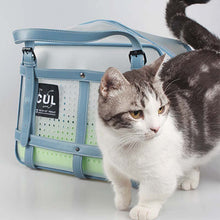 Load image into Gallery viewer, Blue Portable Cat Carrier
