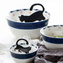 Load image into Gallery viewer, Black Cat Ceramic Tableware Plate and Bowl - San Frenchie
