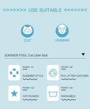 Load image into Gallery viewer, Summer Pool Cat Litter Mat - San Frenchie

