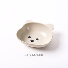 Load image into Gallery viewer, Cutie Bear Ceramic Cat Bowl &amp; Plate Set - San Frenchie
