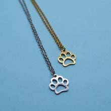 Load image into Gallery viewer, Stainless Steel Paw Print Necklace - San Frenchie
