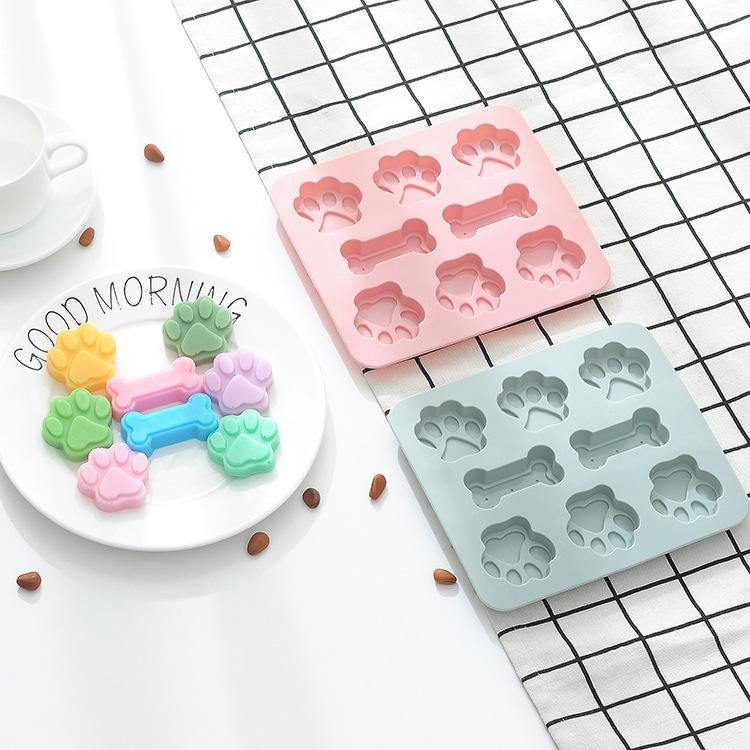 premium 3D dog foot ice cube trays